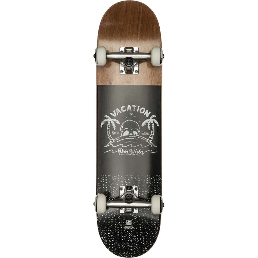 7.6" Por Vida Mid Brown Skateboard Complete 2022