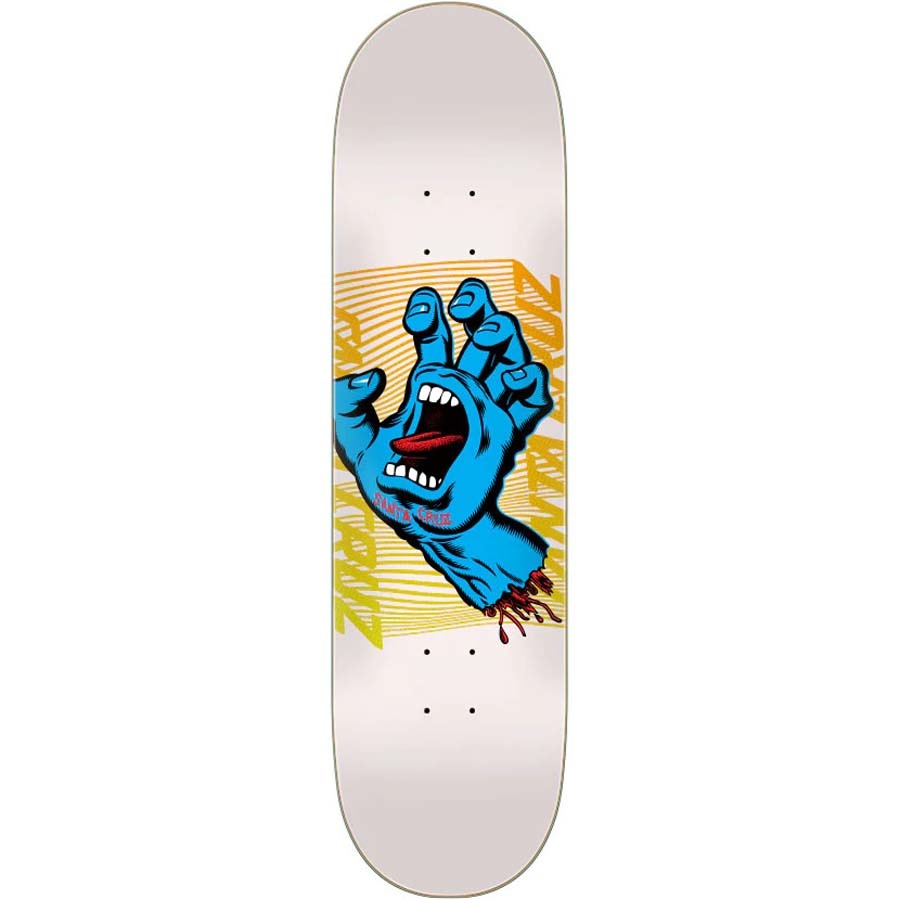 8.25" Split Hand 7 Ply Birch White Blue Skateboard Deck