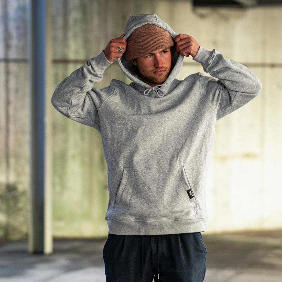 Badge Logo Grey Hoodie