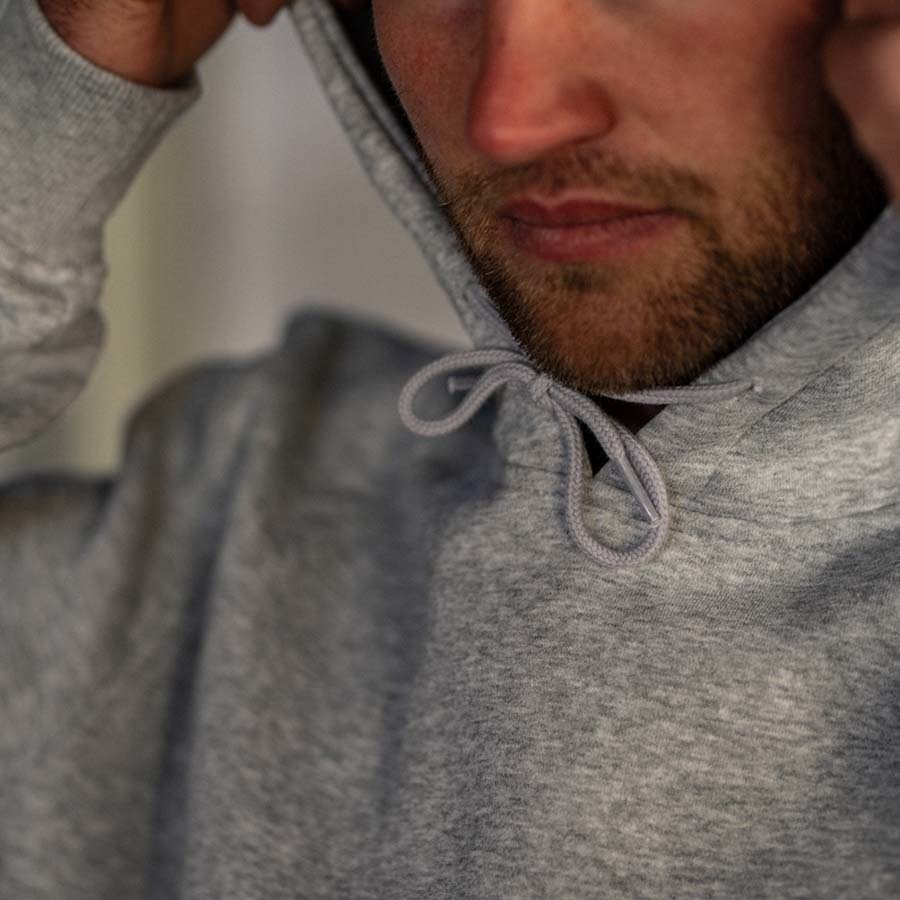 Badge Logo Grey Hoodie