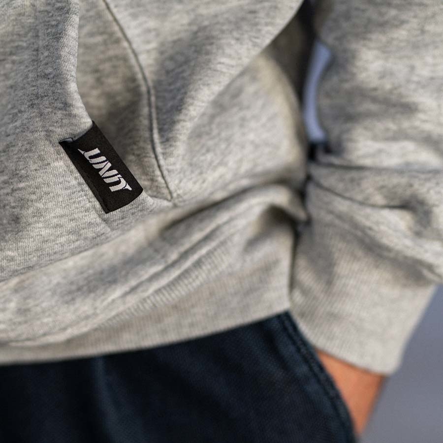 Badge Logo Grey Hoodie