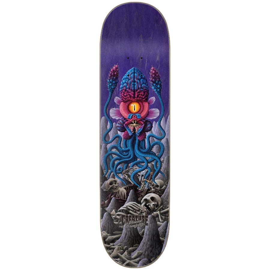 8.375" Gravette Caverns Blue Purple Skateboard Deck