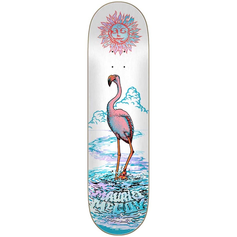 8.25" McCoy Flamingo VX White Skateboard Deck
