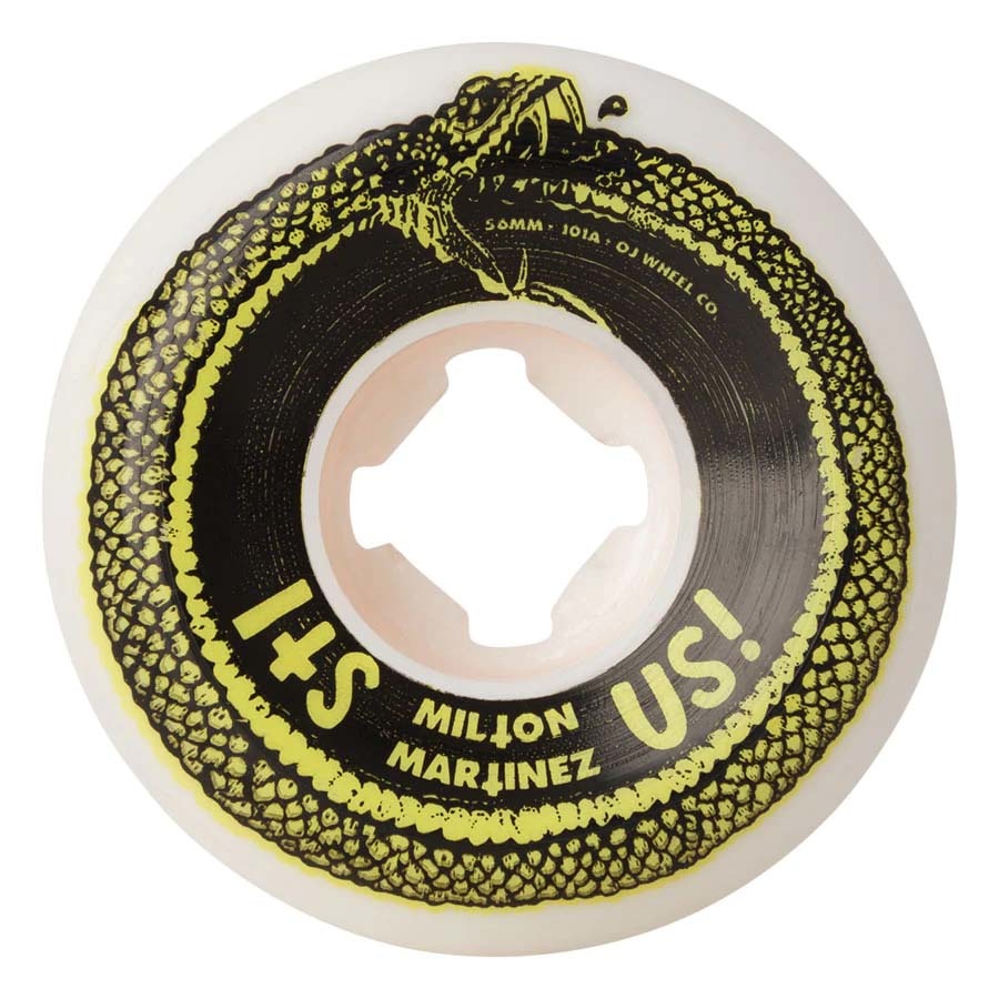 56mm 101A Martinez Its Us Elite Hardline White Yellow Wheels