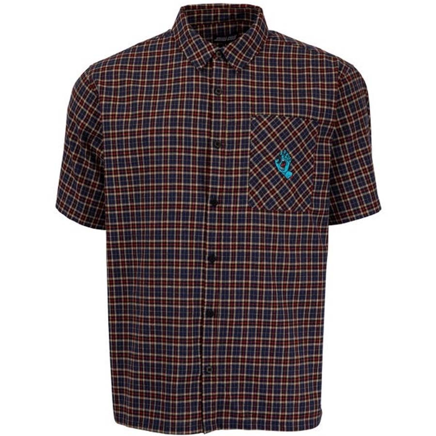 Shirt Mini Hans S/S Blue Check Adult