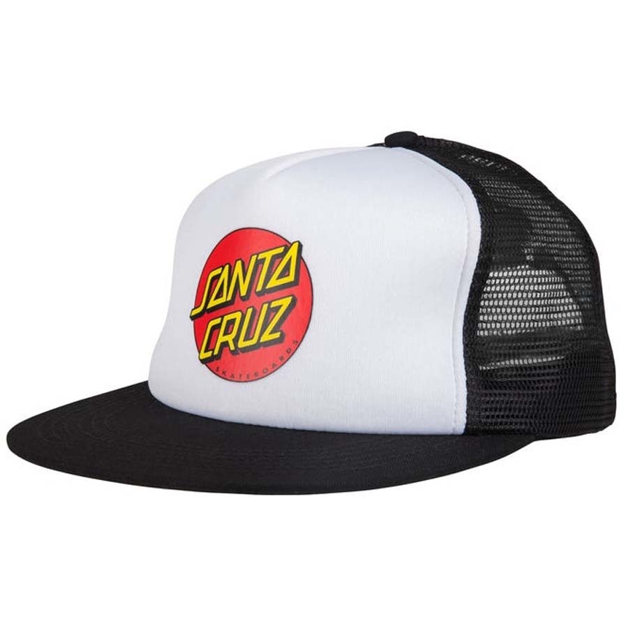 Cap Classic Dot Mesh White Black OS Adult