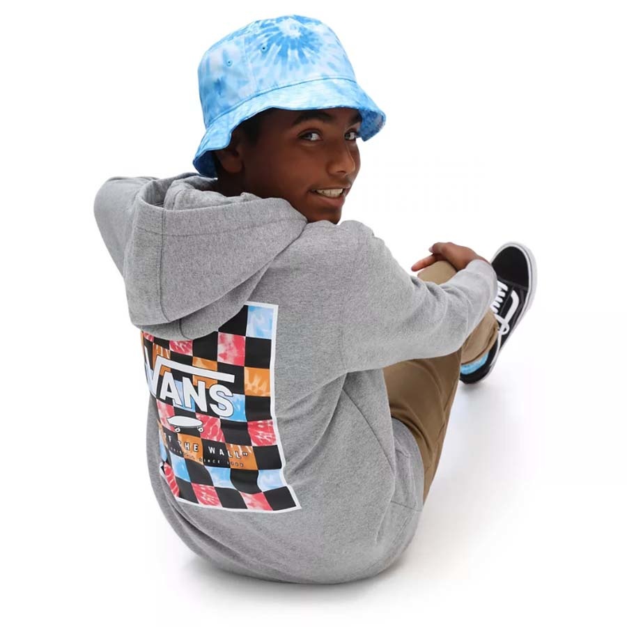 By Print Box Back PO Cement Hthr Hoodie