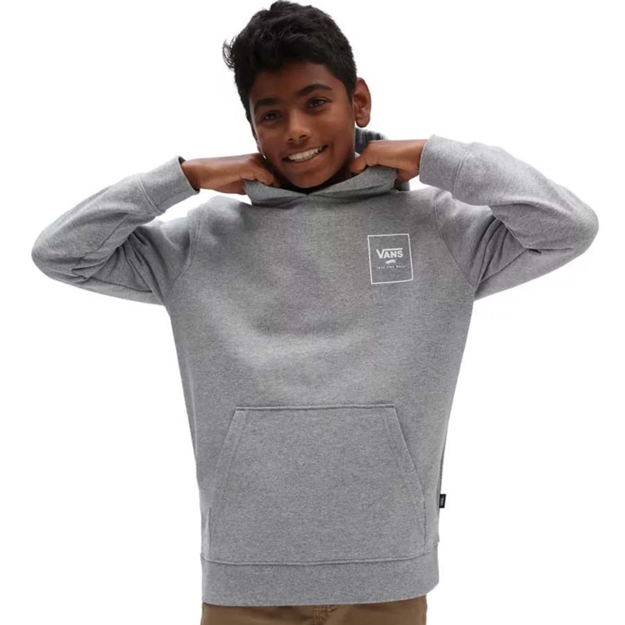 By Print Box Back PO Cement Hthr Hoodie