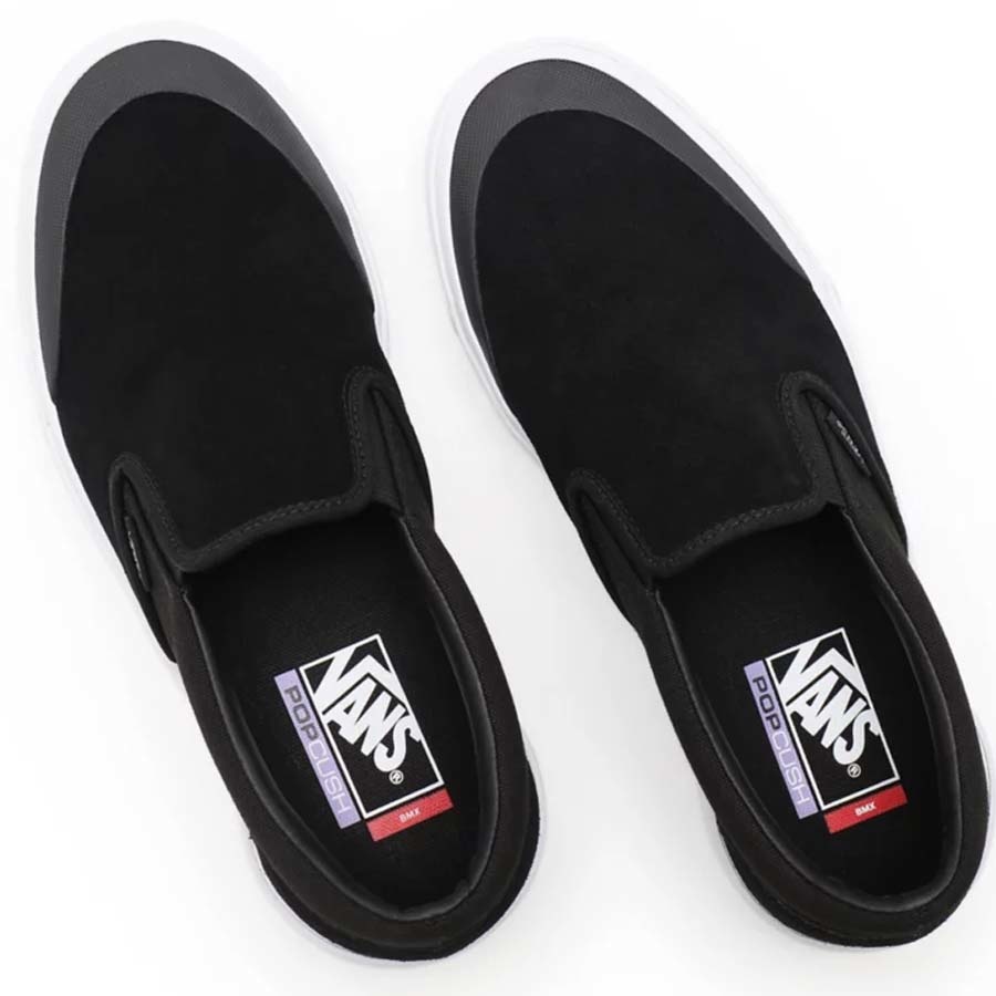 BMX Slip On Black Gray White Shoe
