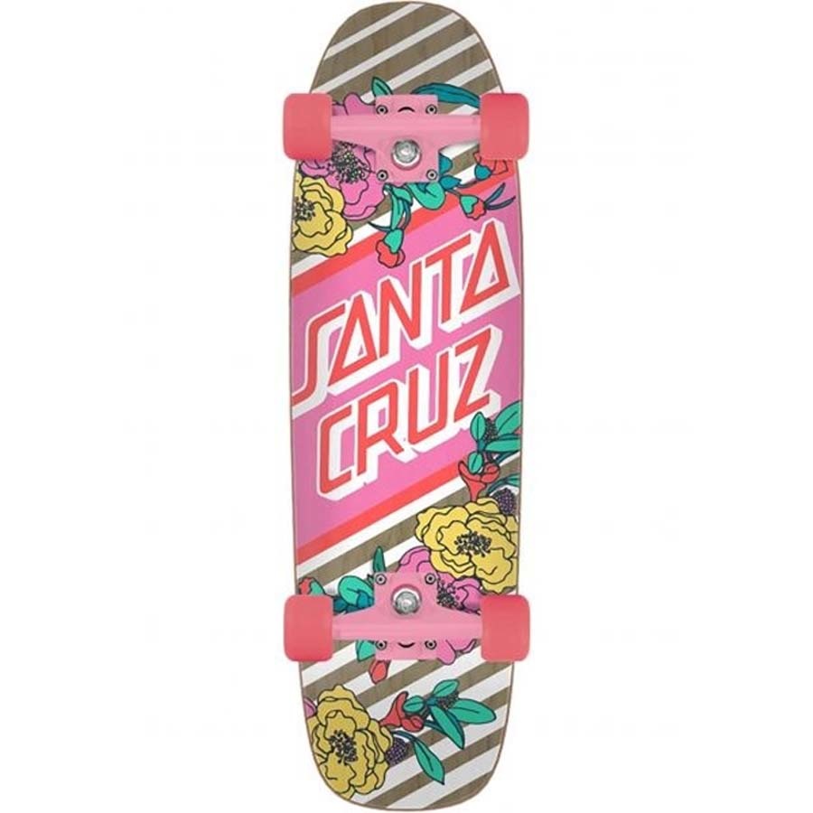 8.4" Floral Stripe Street Skate Pink