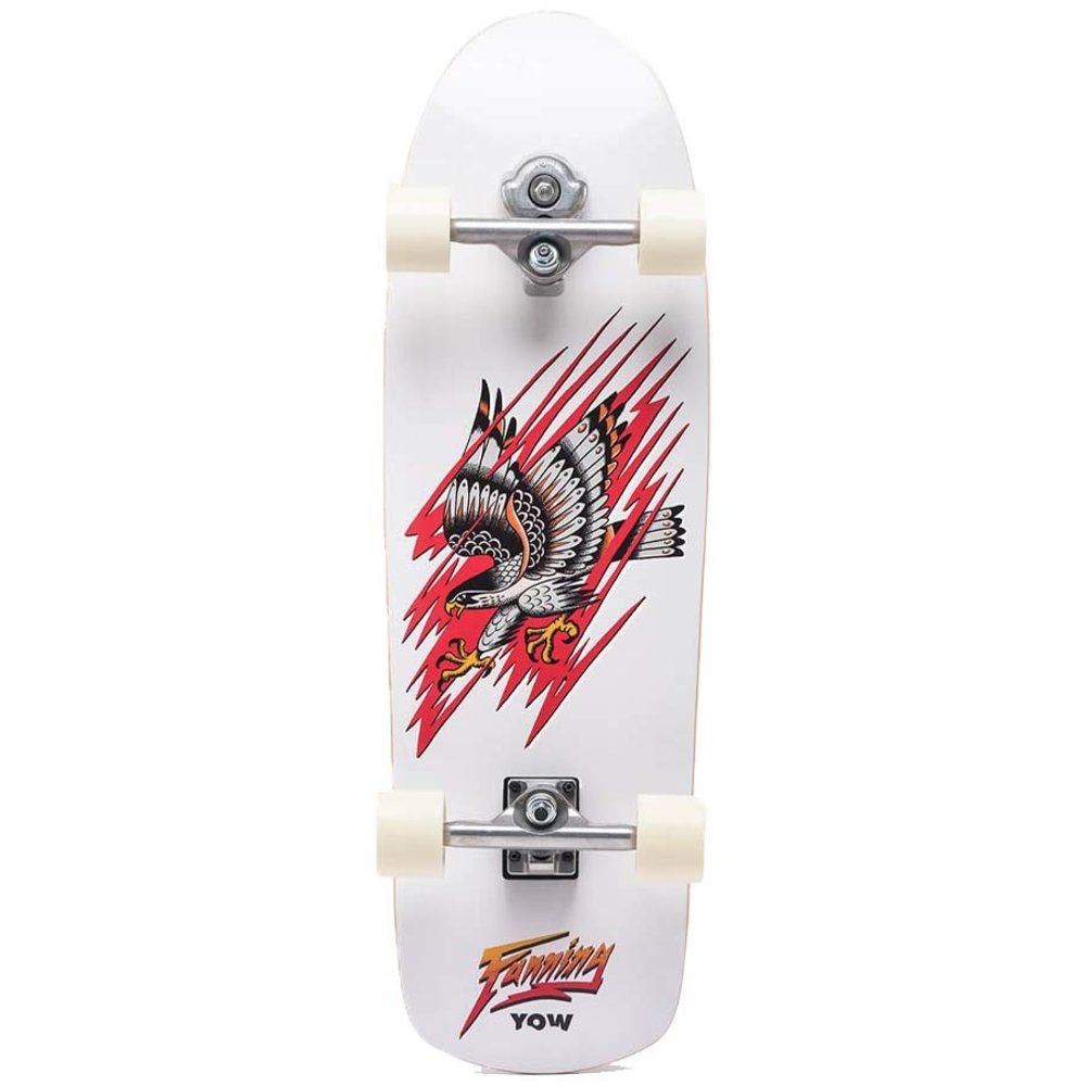 YOW 33.5" Fanning Falcon Performer White Surfskate Complete
