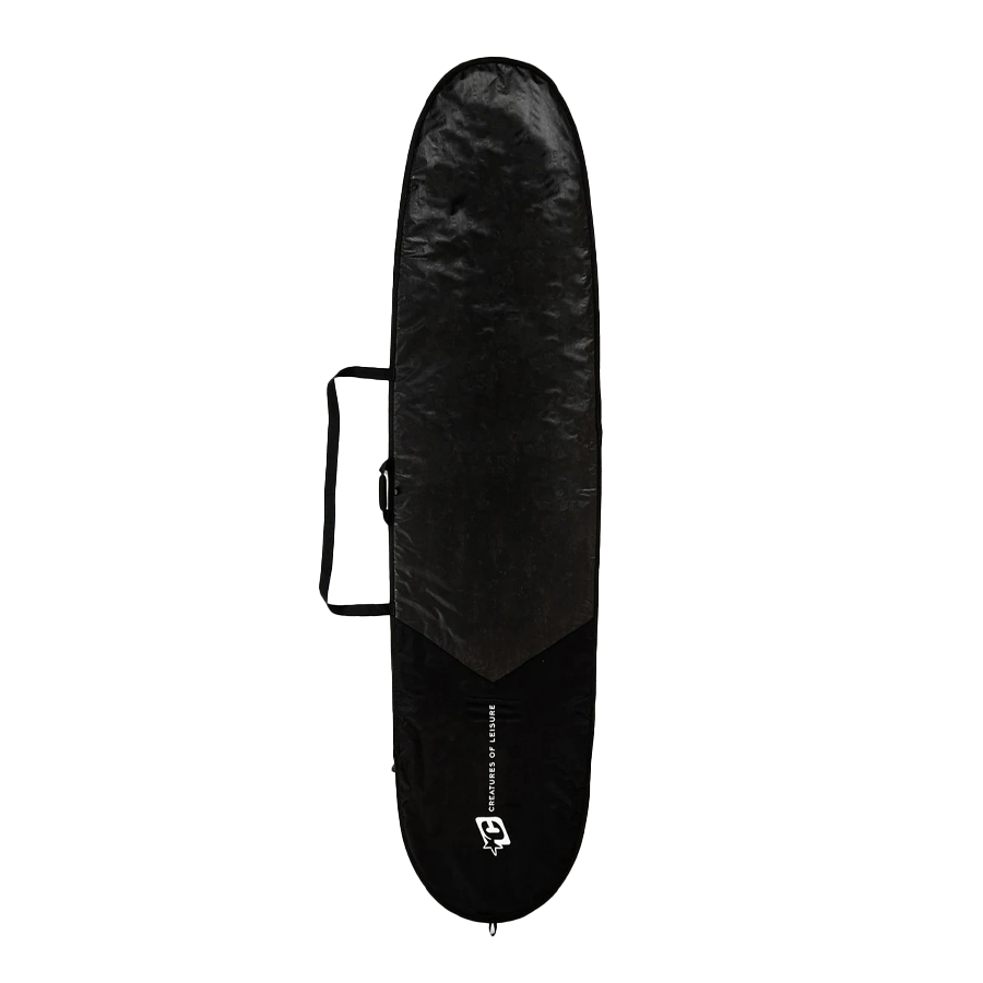 9'6" Longboard Icon Lite With Fin Slot Black Silver Surfboard Bag