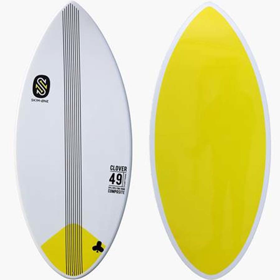 49" Epoxy Clover Yellow/Black Skimboard