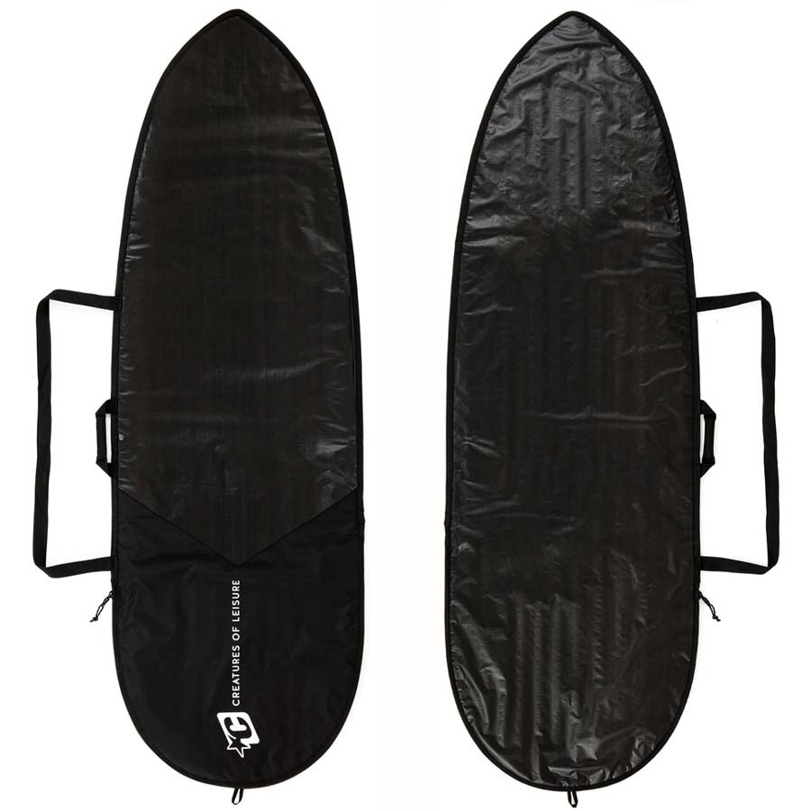 5'10" Fish Icon Lite Black Silver Surf Boardbag