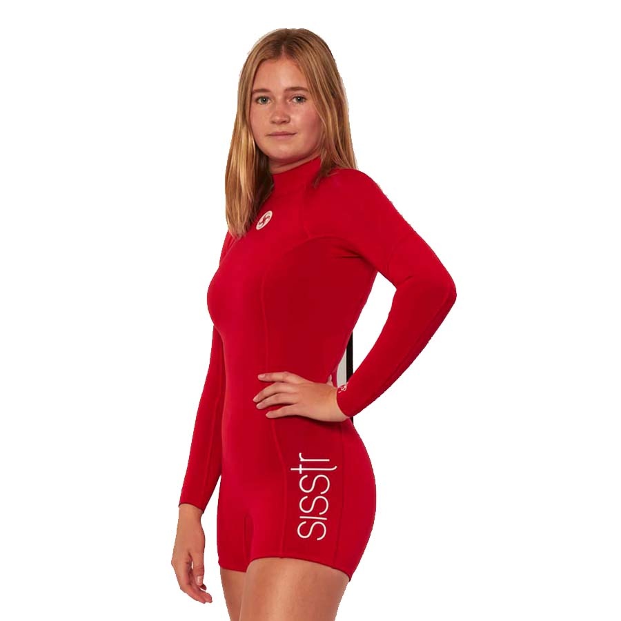 Summer Seas 2/2mm Red Longsleeve One Piece