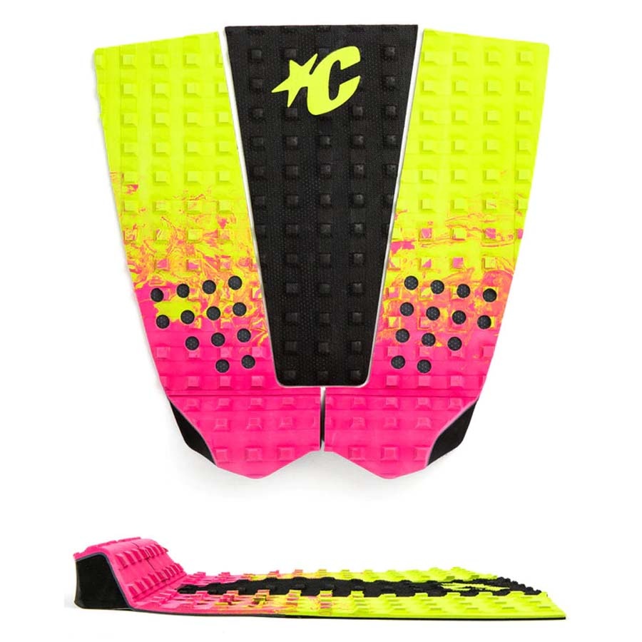 Italo Ferreira Lite Pink Fade Lime Black Surf Traction Pad