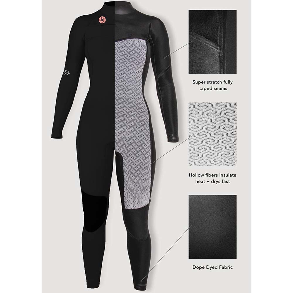 3/2 mm 7 Seas Youth Chest Zip Full Black Wetsuit