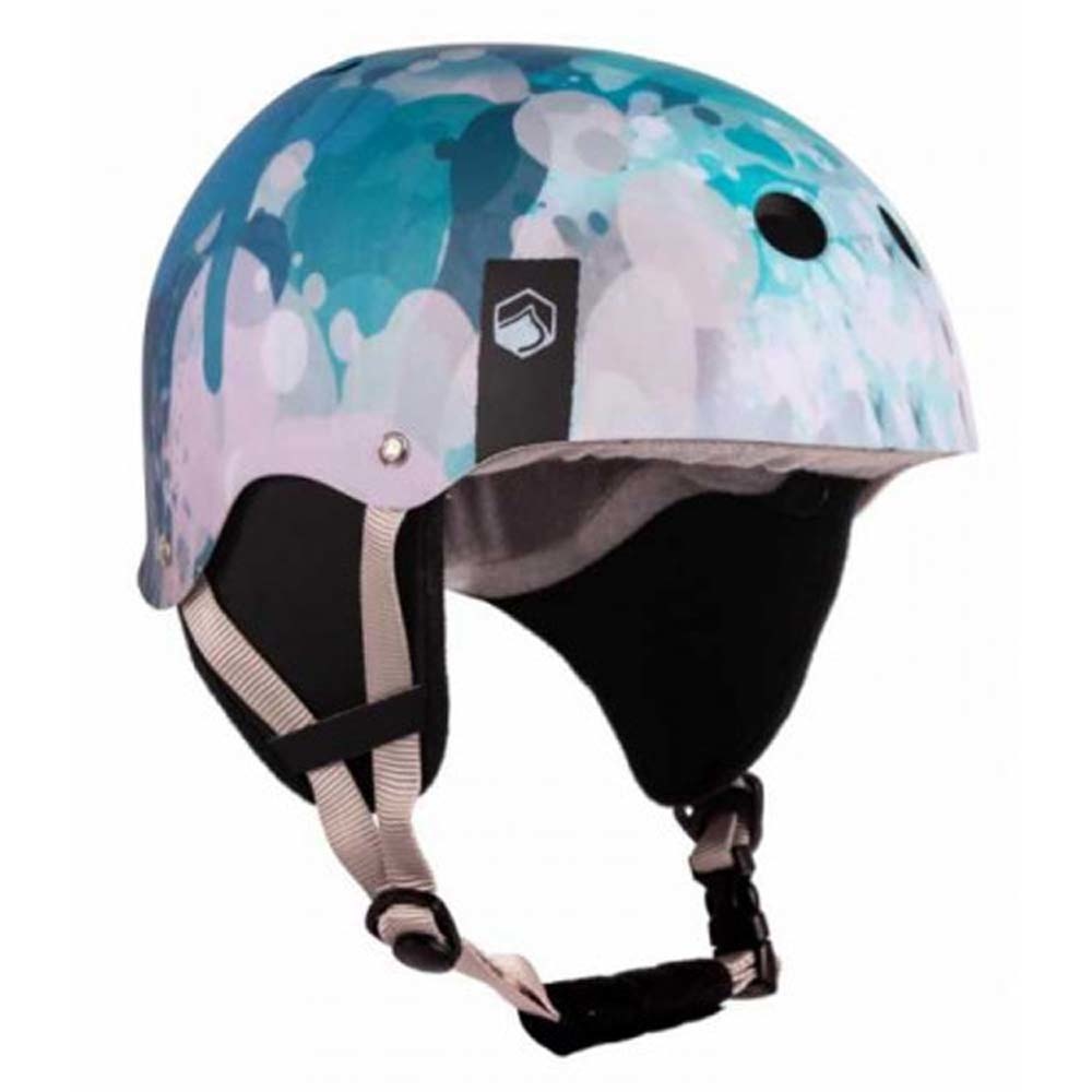 Helmet Flash Ce Blue Blots W/Earflaps