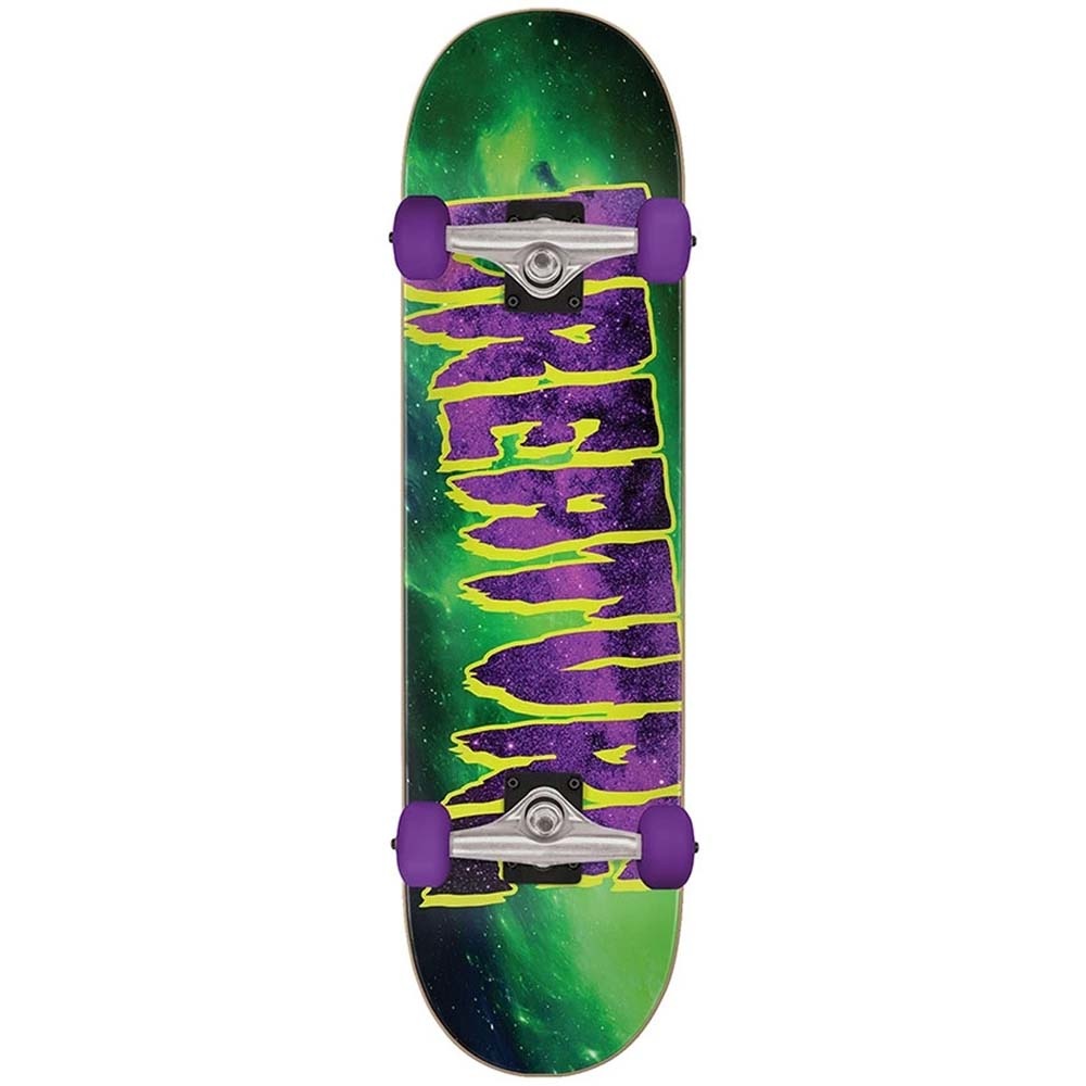 7.8" Galaxy Logo Mid Complete Skateboard Green/Black