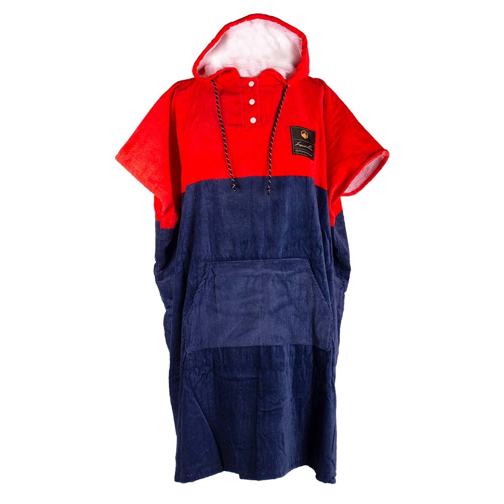 Block Changer Red / Navy Poncho