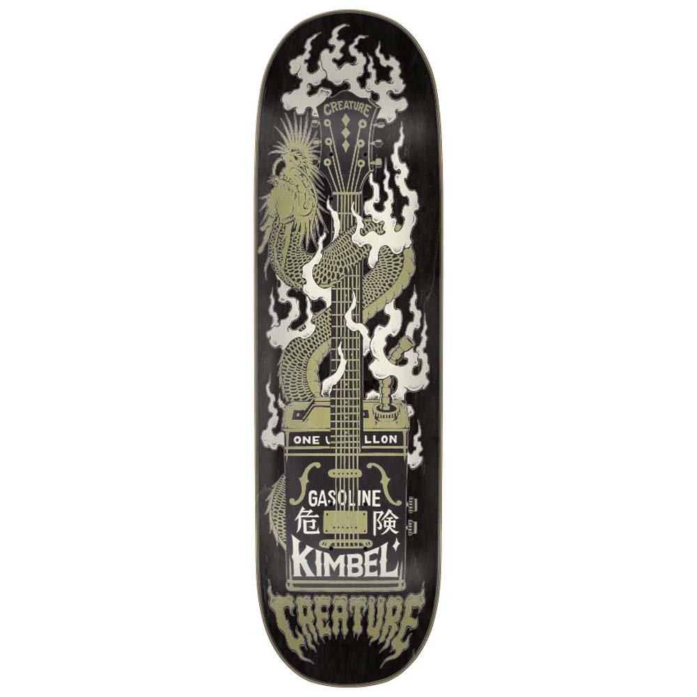 9.0" Kimbel Gas Can Flame Black Skateboard Deck