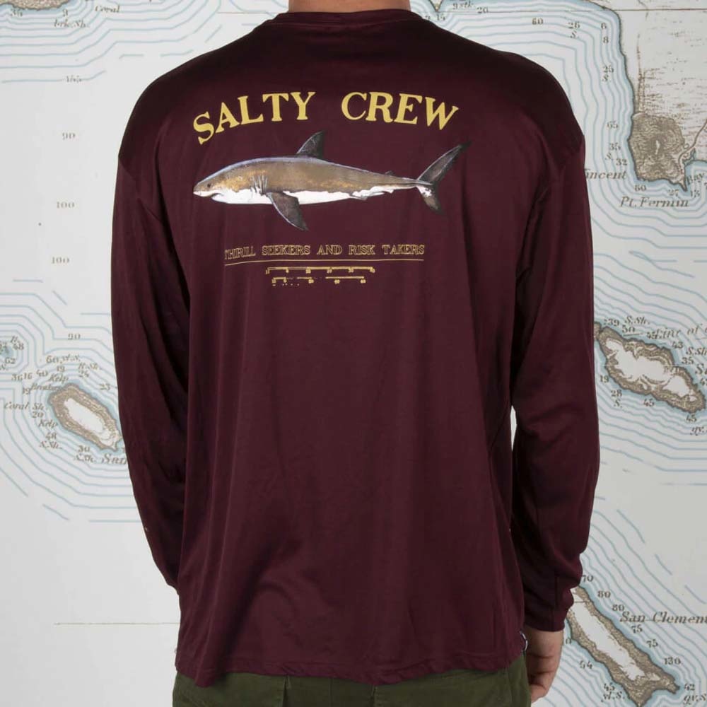 Bruce L/S Rashguard Burgundy Lycra
