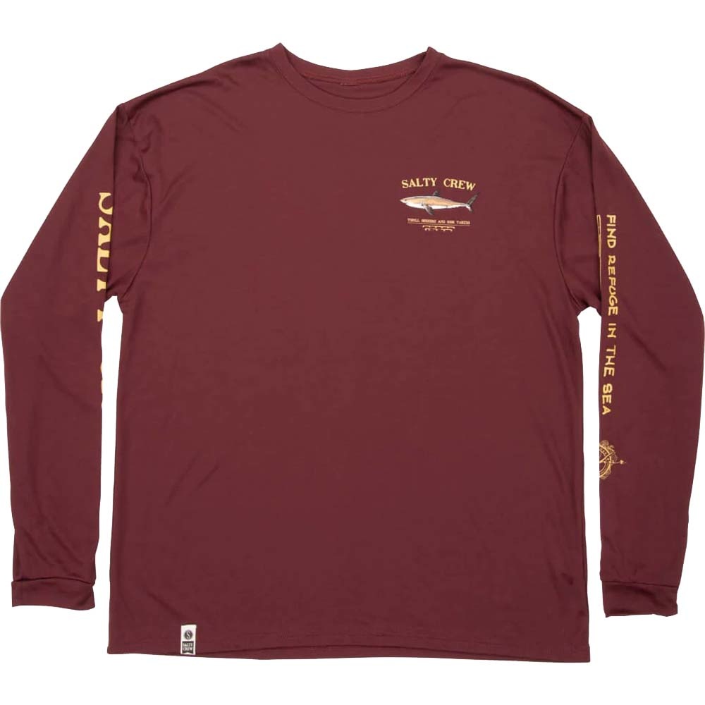 Bruce L/S Rashguard Burgundy Lycra