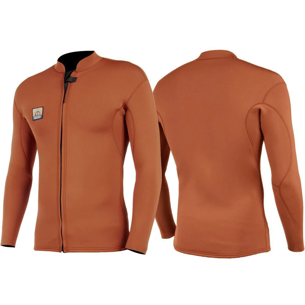 2mm Solid Sets Rust Neoprene Front Zip Jacket 2022