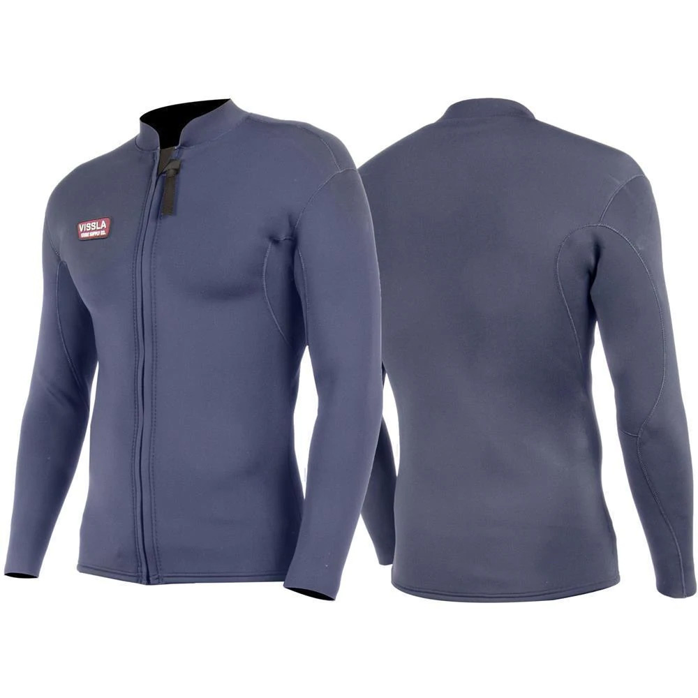 2mm Solid Sets Dark Naval Front Zip Neoprene Jacket 2022