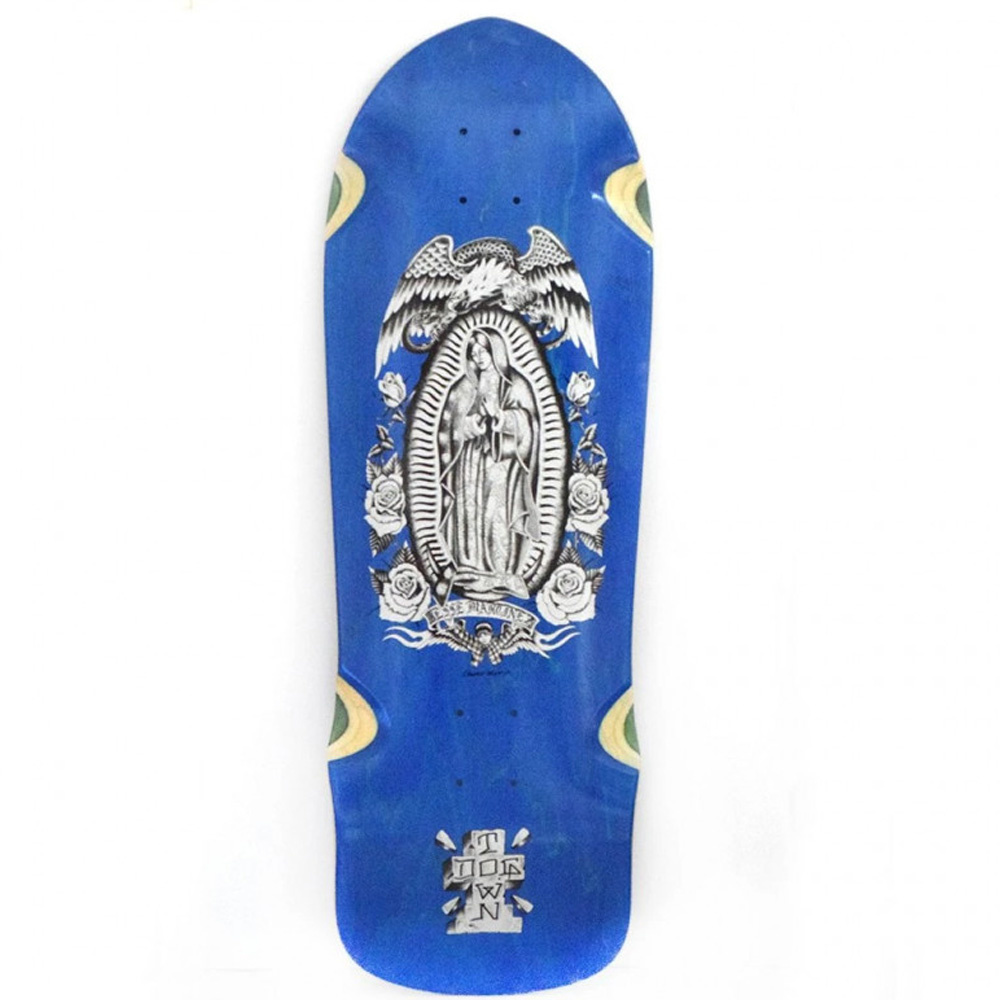 10" Jesse Martinez Guadalupe Blue/Silver 1987 Old School Skateboard Deck