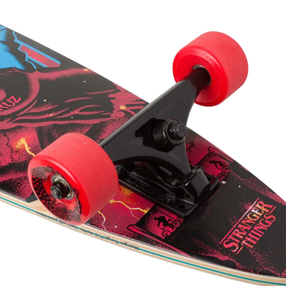 X Stranger Things 33.0" Screaming Hand Blue Red Pintail Longboard Complete
