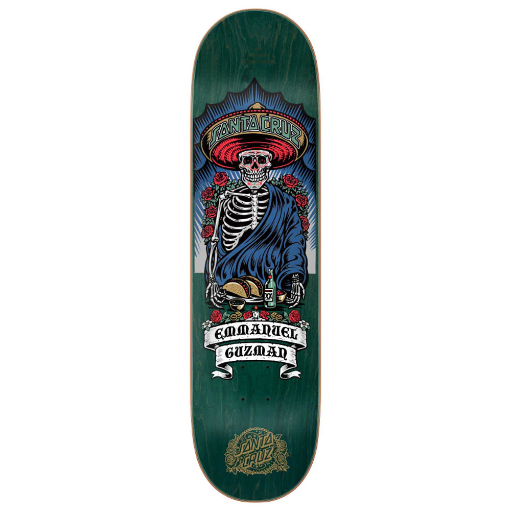 8.27" Guzman Dine With Me Dark Green Skateboard Deck