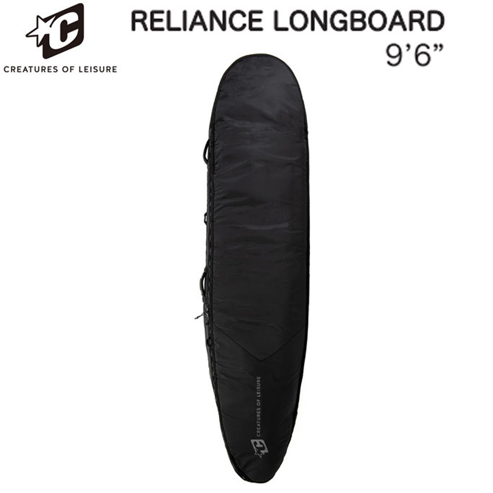 9'6" Longboard Reliance Black Surf Boardbag 2022