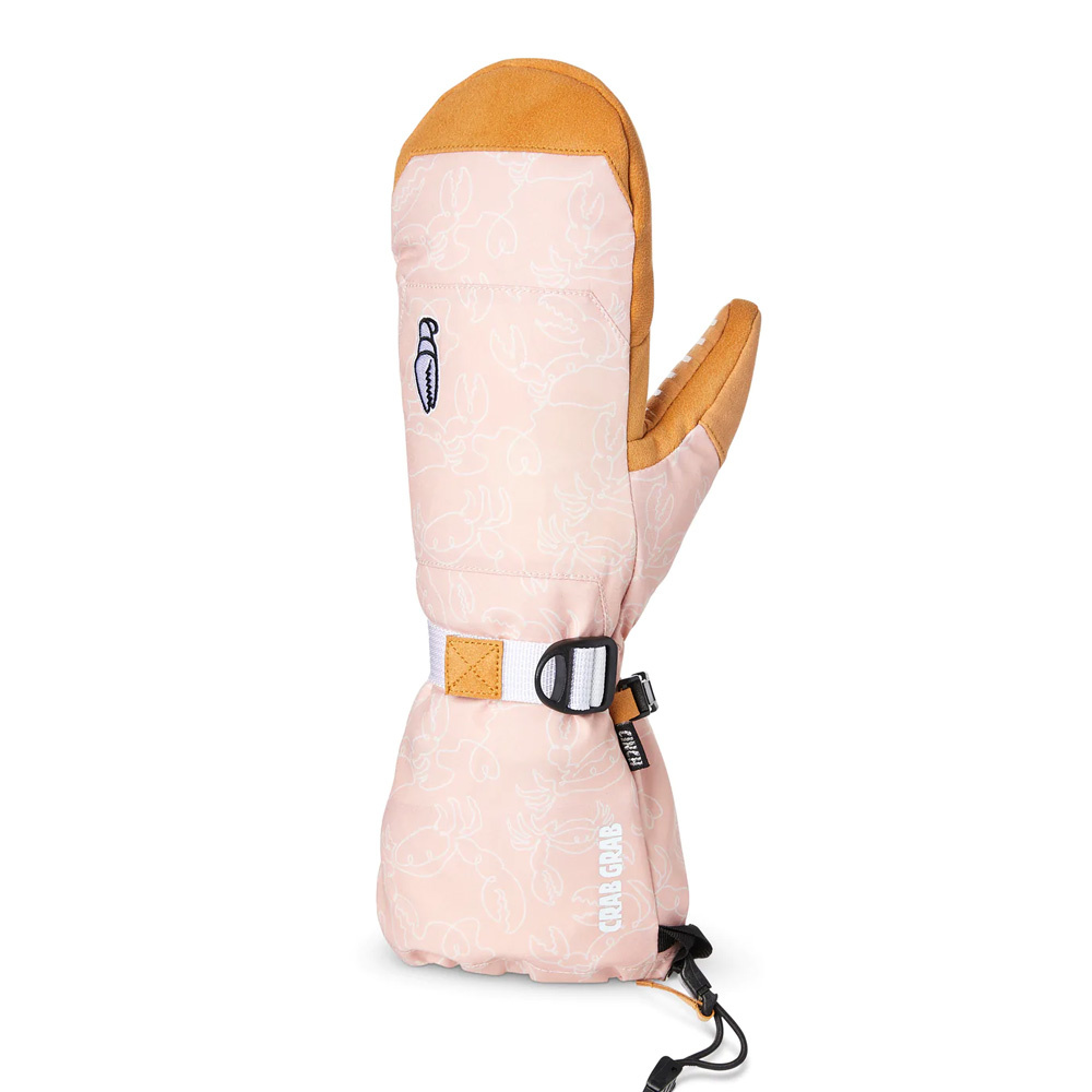 Womens Cinch Crab Doodle Pink Snowboard Mitt