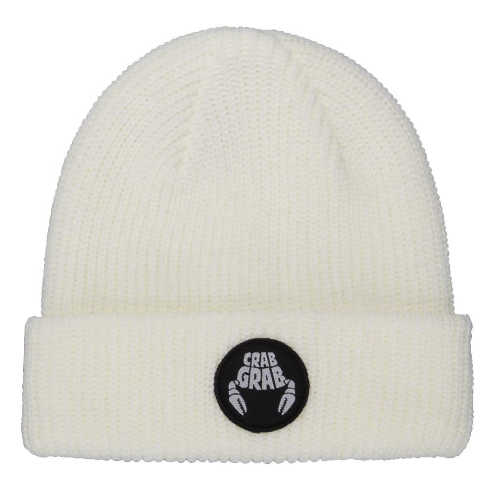 Circle Patch White Beanie 2023