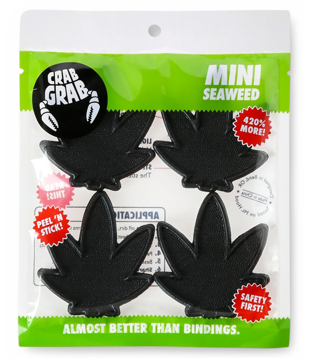 Mini Seaweed Black Snowboard Traction Pads 2023 (4Pack)