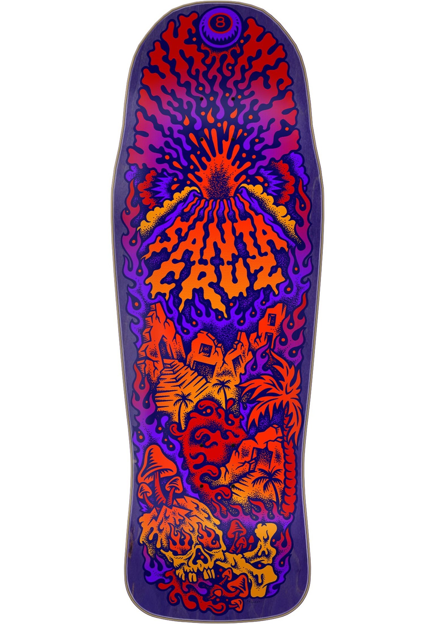 10" Winkowski Volcano Shaped Purple Skateboard Deck 2023
