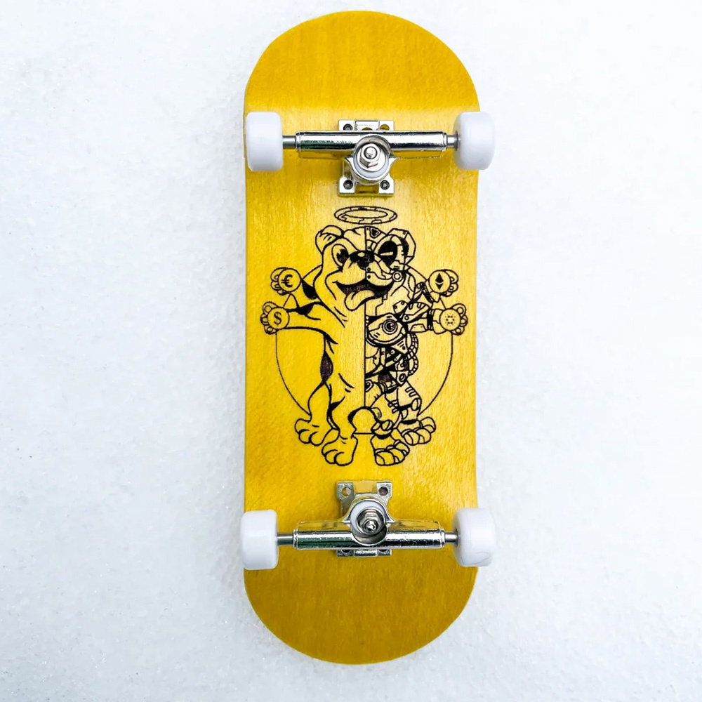 32mm Cryptogod Yellow Pro Fingerboard Complete 2023