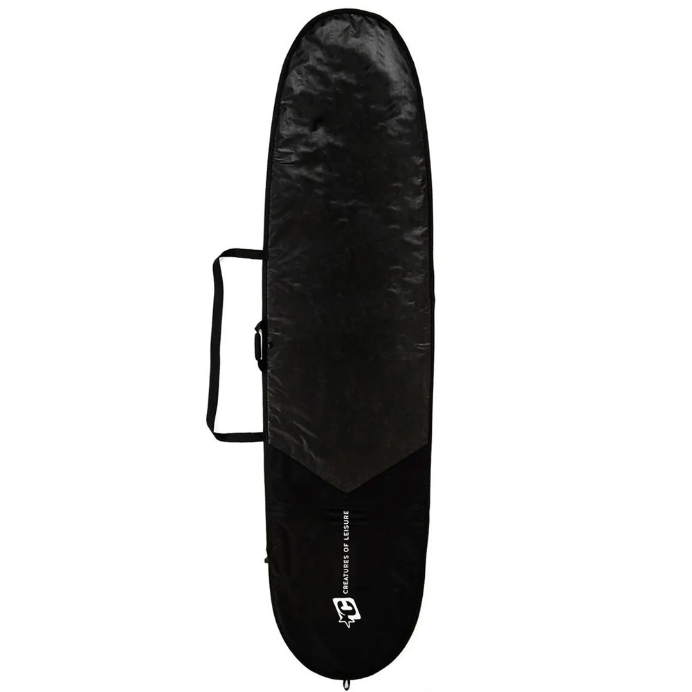 8" Longboard Icon Lite With Fin Slot Black Silver Surfboard Bag
