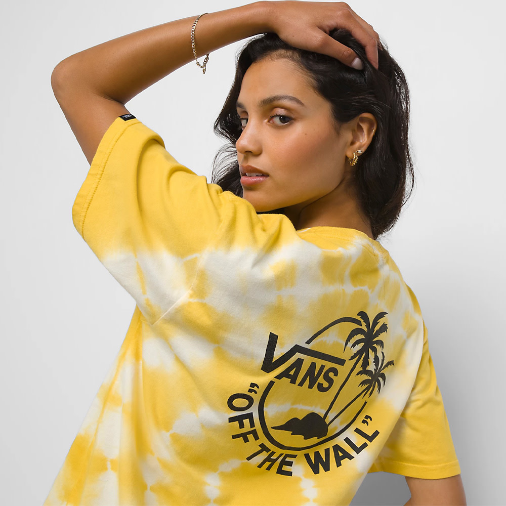 Classic Mini Dual Palm Tie Dye Yellow T-shirt 2023