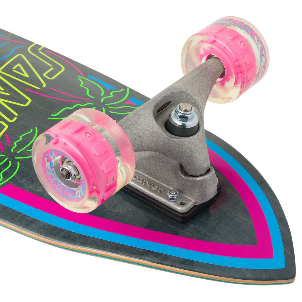 9.85" Glow Dot Shark Carver Surf Skate Cruiser Complete 2023