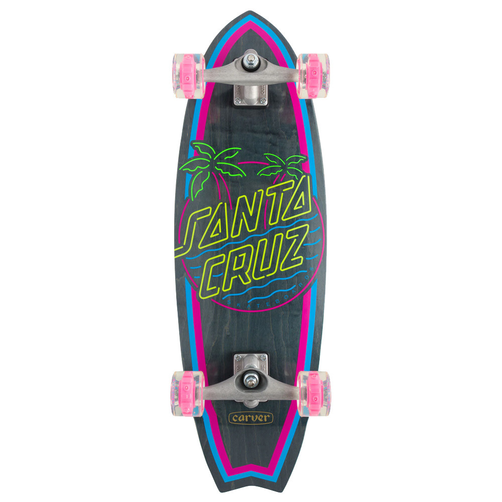 9.85" Glow Dot Shark Carver Surf Skate Cruiser Complete 2023