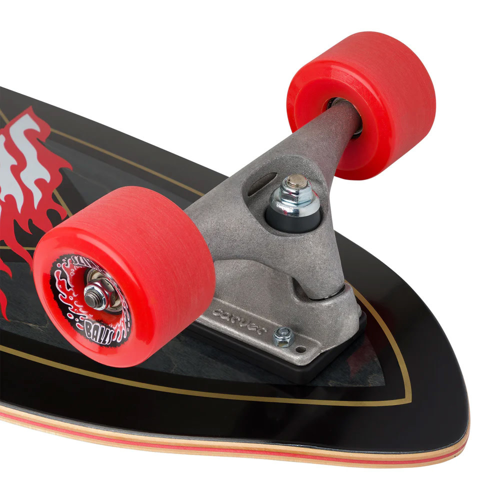 9.75" Flamed Not a Dot Cut Back Carver Surfskate Cruiser Complete 2023