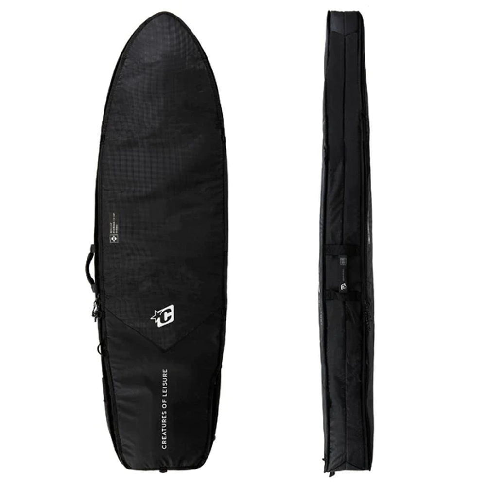 5' 10" Fish Double dt2.0 Black Silver Surfboard Bag