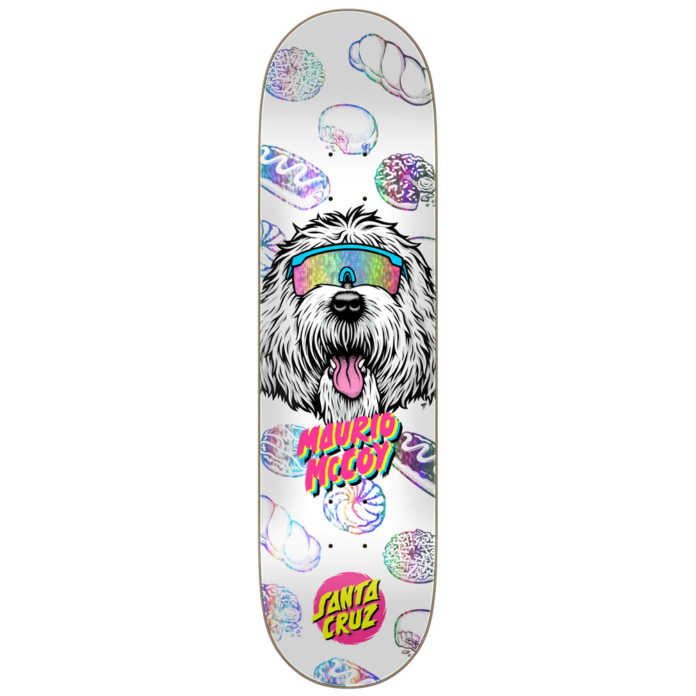 8.25" McCoy Donut Dog VX White Skateboard Deck 2023
