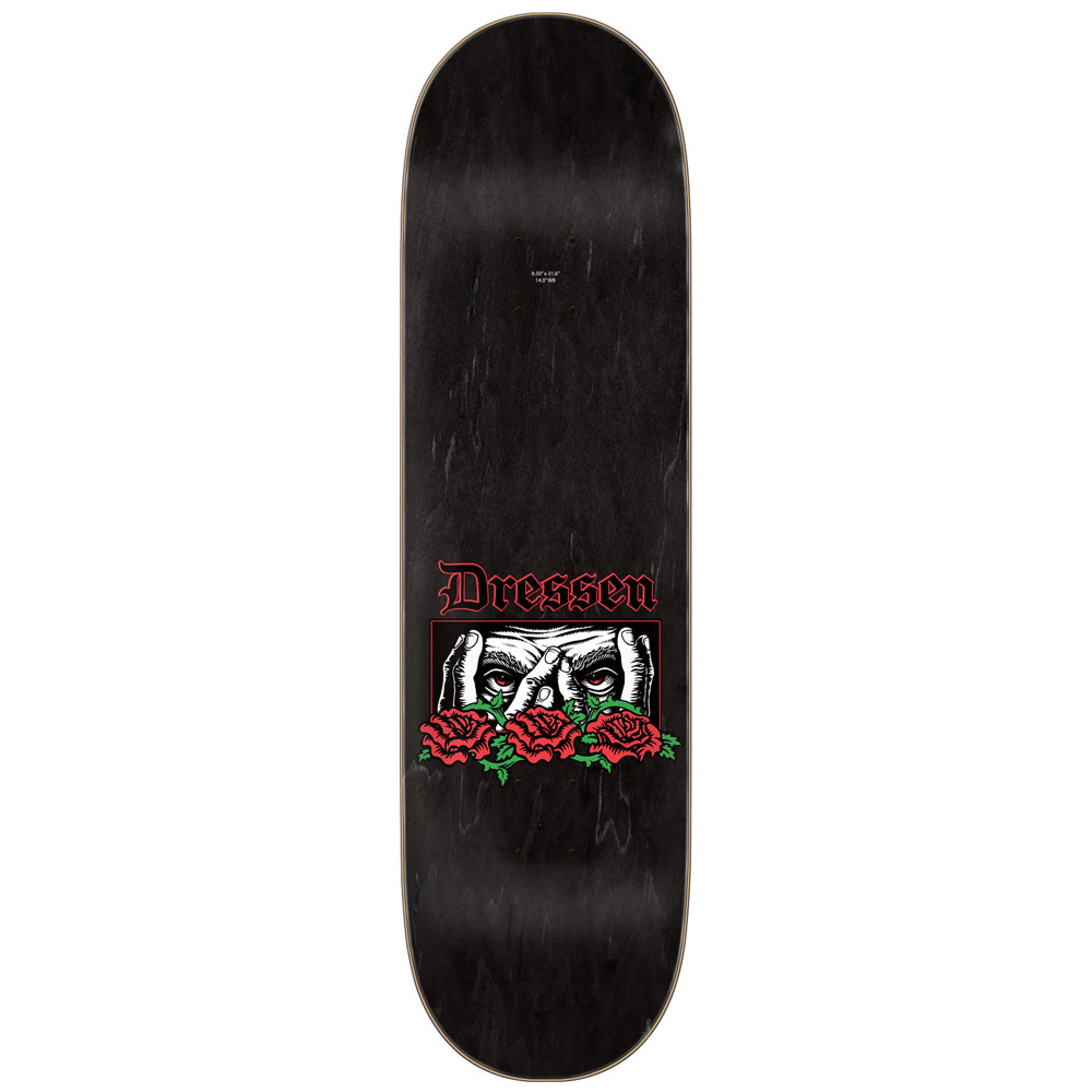 8.5" Dressen Rose Vine Everslick Grey Skateboard Deck 2023