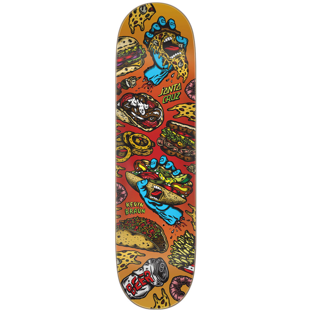 8.25" Braun Snacks Everslick Multicolored Skateboard Deck 2023