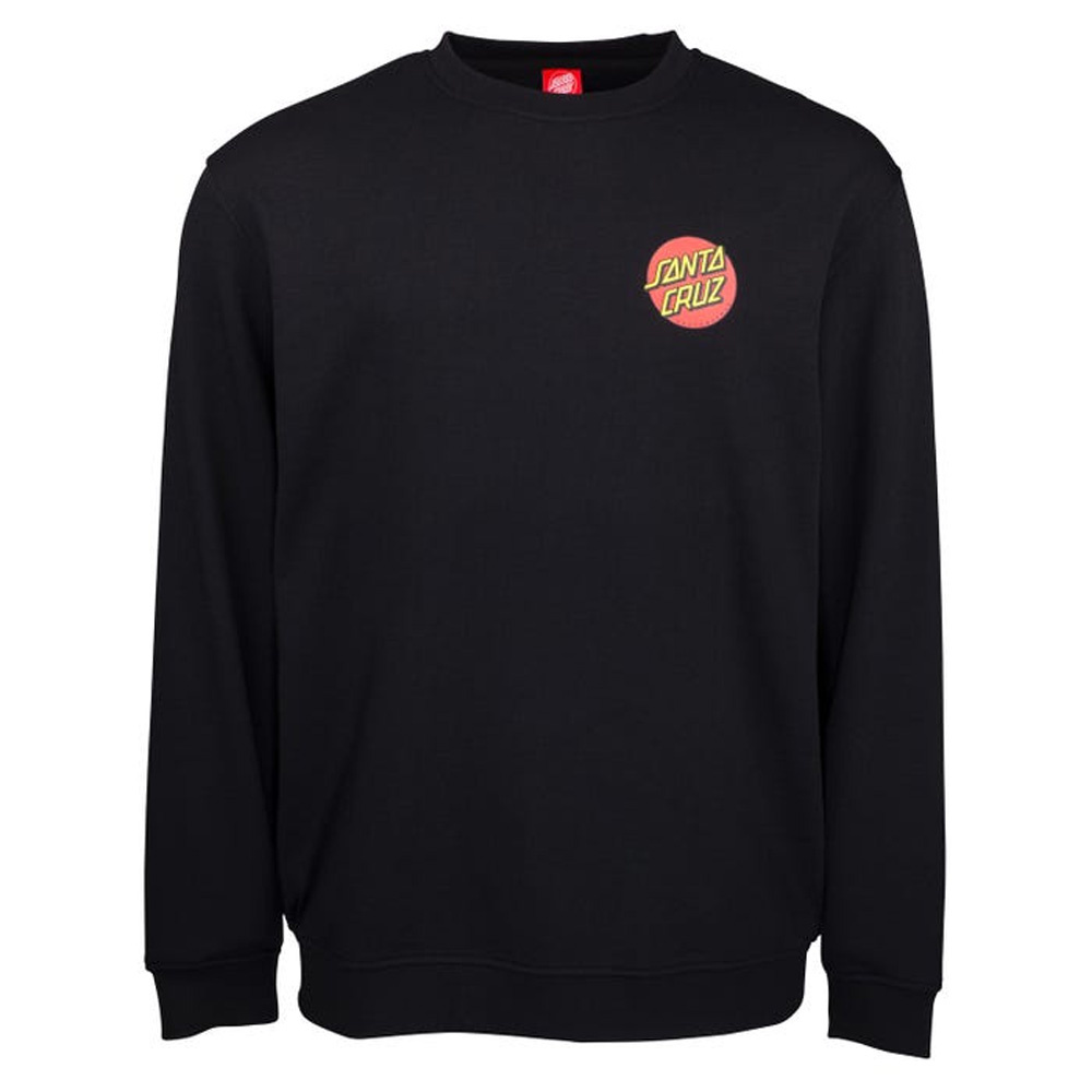 Classic Dot Chest Black Crew Sweater 2022