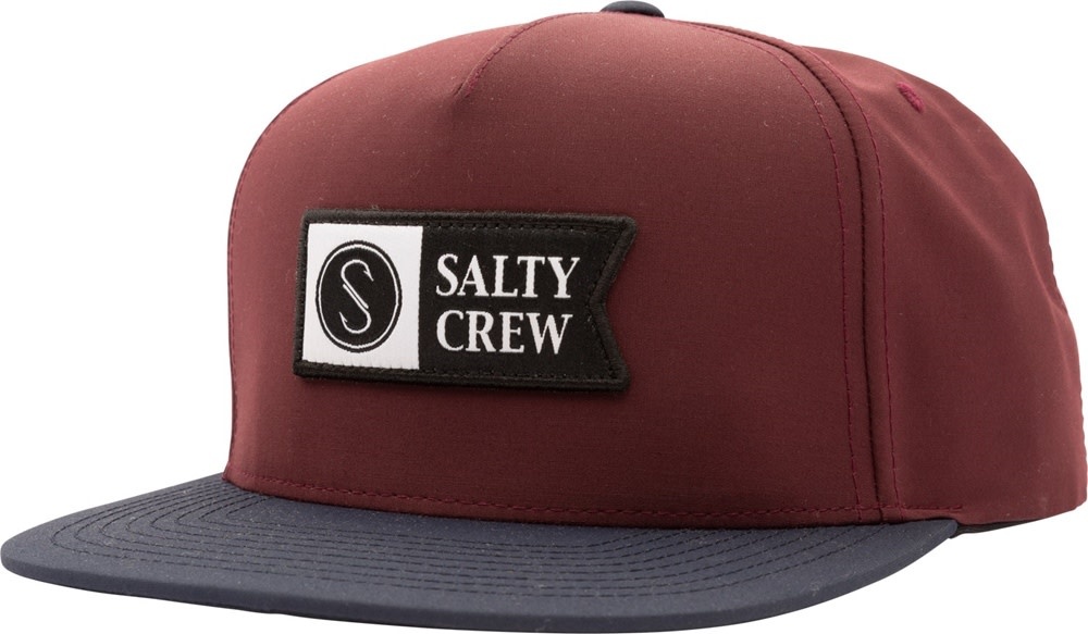 Alpha Tech 5 Panel Hat Burgundy Navy OS
