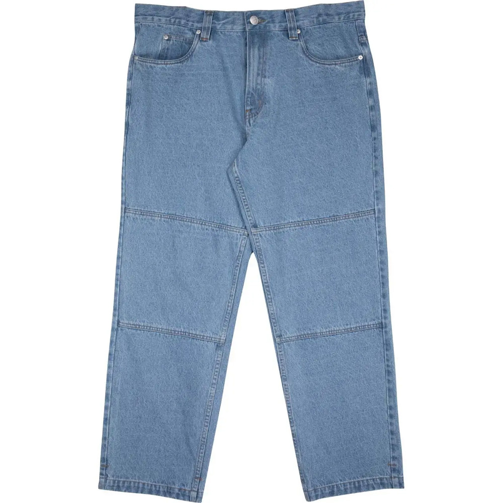 Classic Label Panel Light Blue Jeans Skate Pant 2023
